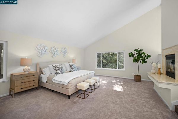 Bedroom, Fireplace, Interior