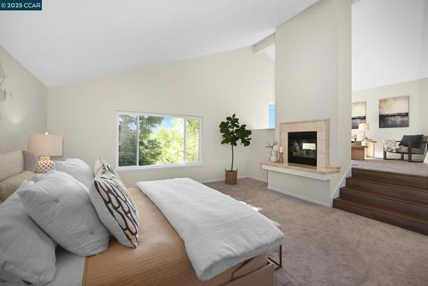 Bedroom, Fireplace, Interior