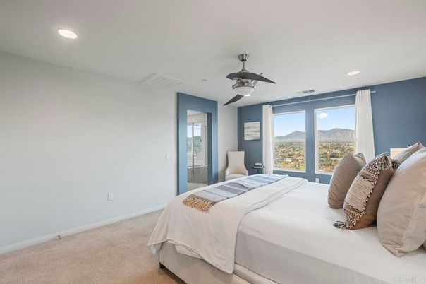Bedroom, Interior, Recessed Lighting