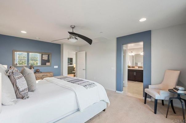 Bedroom, Interior, Recessed Lighting