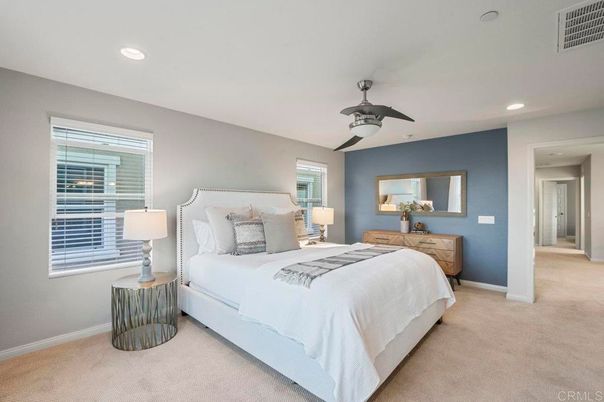 Bedroom, Interior, Recessed Lighting