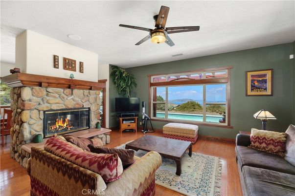 Fireplace, Interior, Living room, Water, Wood Texture Flooring