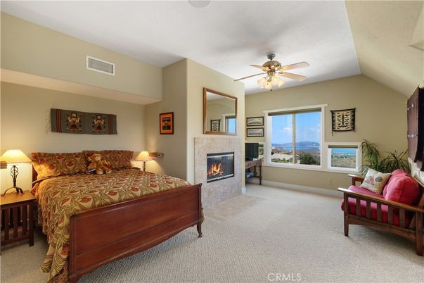 Bedroom, Fireplace, Interior