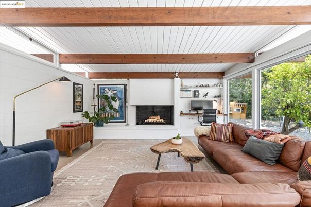 Fireplace, Interior, Living room, Wooden Beams