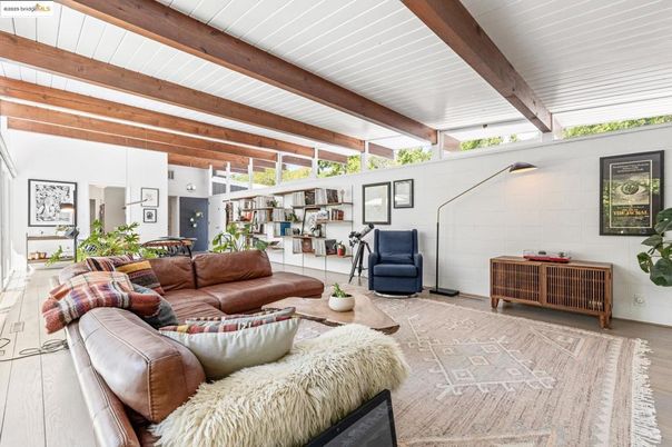 Interior, Living room, Pendant Lights, Wooden Beams, Wood Texture Flooring