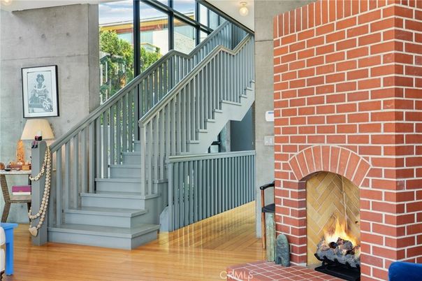 Fireplace, Interior, Wood Texture Flooring