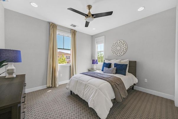 Bedroom, Interior, Recessed Lighting