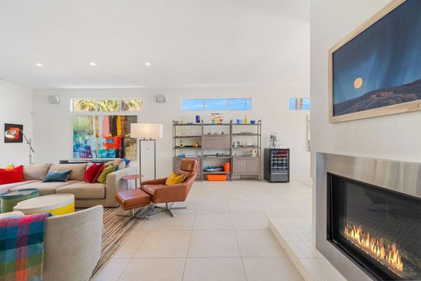 Fireplace, Interior, Living room, Recessed Lighting