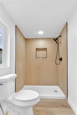 Bathroom, Interior, Recessed Lighting, Wood Texture Flooring
