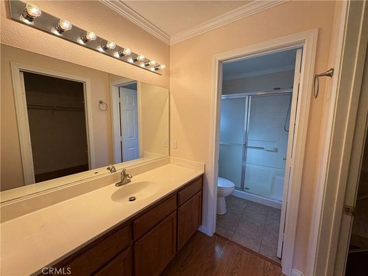 Bathroom, Glass Shower, Interior, Wood Texture Flooring
