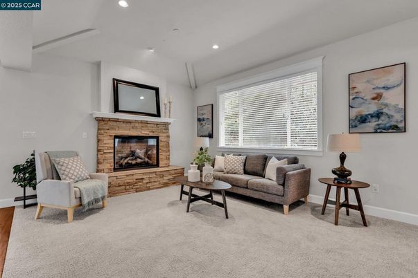 Fireplace, Interior, Living room, Recessed Lighting