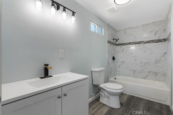 Bathroom, Interior, Marble Walls, Wood Texture Flooring