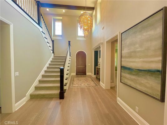 Chandelier, Interior, Recessed Lighting, Wood Texture Flooring