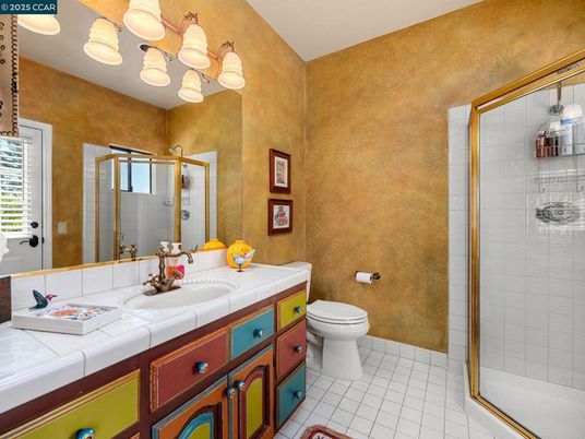 Bathroom, Dual Sink Vanities, Glass Shower, Interior, Tile Countertops