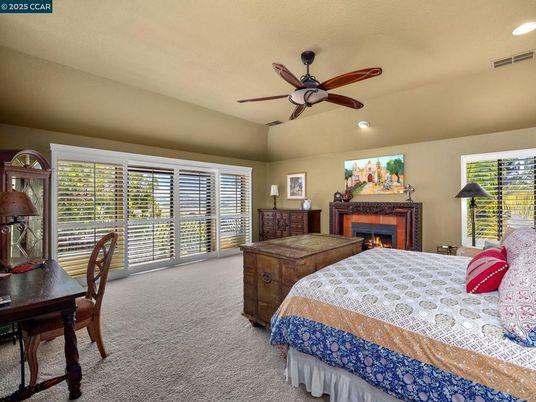 Bedroom, Fireplace, Interior, Recessed Lighting