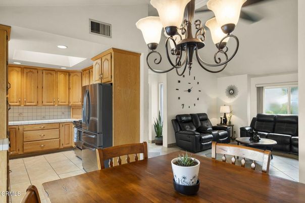 Chandelier, Dining room, Interior, Kitchen, Living room, Recessed Lighting