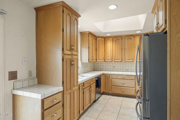 Interior, Kitchen, Recessed Lighting, Tile Countertops