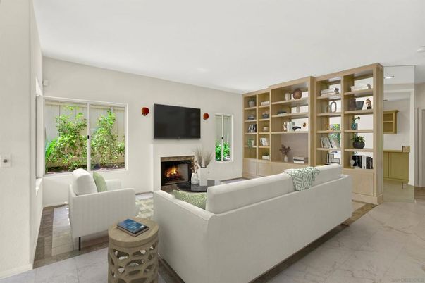 Fireplace, Interior, Living room, Marble