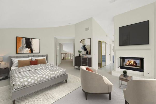Bedroom, Fireplace, Interior, Living room