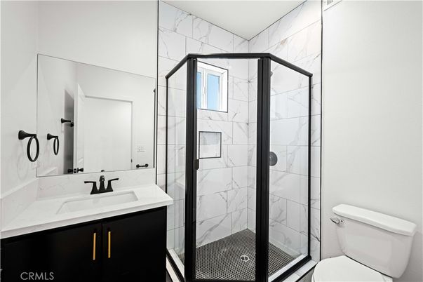 Bathroom, Glass Shower, Interior, Marble Walls