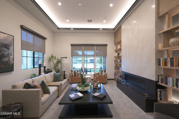 Fireplace, Interior, Living room, Recessed Lighting, Water