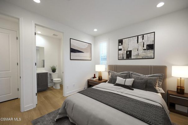 Bathroom, Bedroom, Interior, Recessed Lighting, Wood Texture Flooring