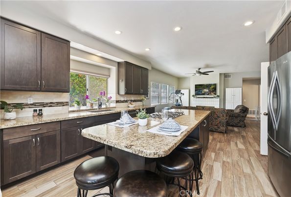 Interior, Kitchen, Living room, Recessed Lighting, Wood Texture Flooring
