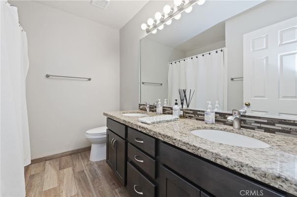 Bathroom, Dual Sink Vanities, Interior, Wood Texture Flooring