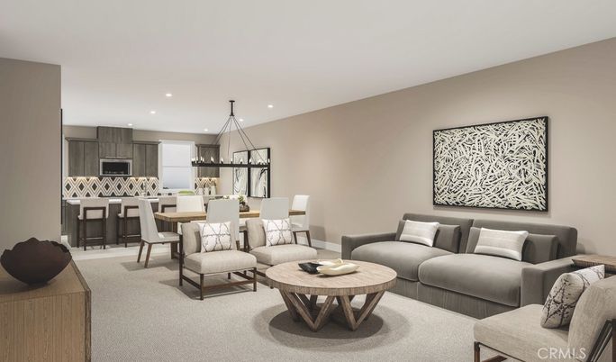 Dining room, Interior, Kitchen, Living room, Pendant Lights, Recessed Lighting, Stainless Steel Appliances