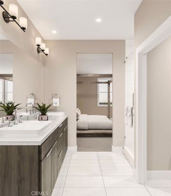 Bathroom, Bedroom, Dual Sink Vanities, Interior, Recessed Lighting