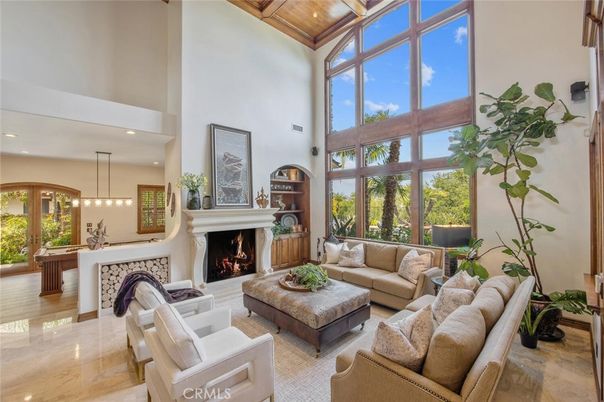 Billiard Table, Fireplace, Interior, Living room, Pendant Lights, Recessed Lighting, Wooden Ceilings