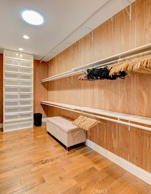 Interior, Recessed Lighting, Walk-in Closets, Wood Texture Flooring, Wooden Walls