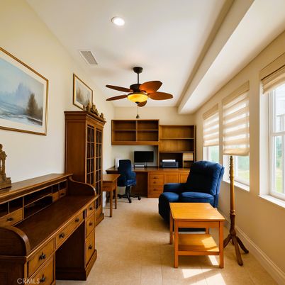 Home Office, Interior, Recessed Lighting