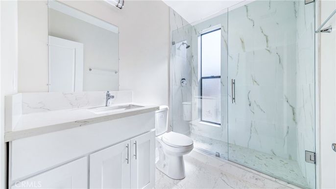 Bathroom, Glass Shower, Interior, Marble, Marble Walls
