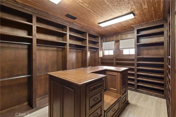 Interior, Walk-in Closets, Wooden Ceilings, Wood Texture Flooring, Wooden Walls