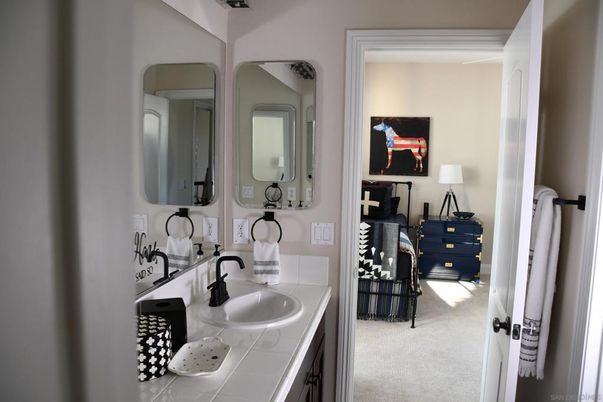Bathroom, Dual Sink Vanities, Interior, Tile Countertops