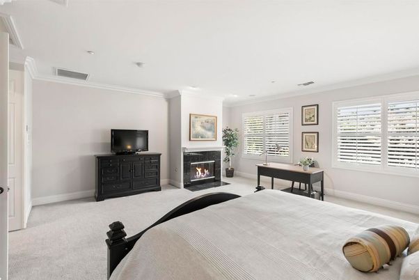 Bedroom, Fireplace, Interior, Recessed Lighting