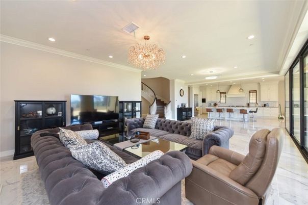 Chandelier, Interior, Kitchen, Living room, Marble, Recessed Lighting