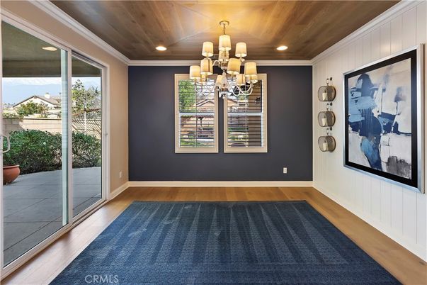 Chandelier, Empty room, Interior, Recessed Lighting, Wooden Ceilings, Wood Texture Flooring