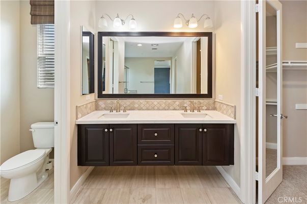 Bathroom, Dual Sink Vanities, Interior, Wood Texture Flooring