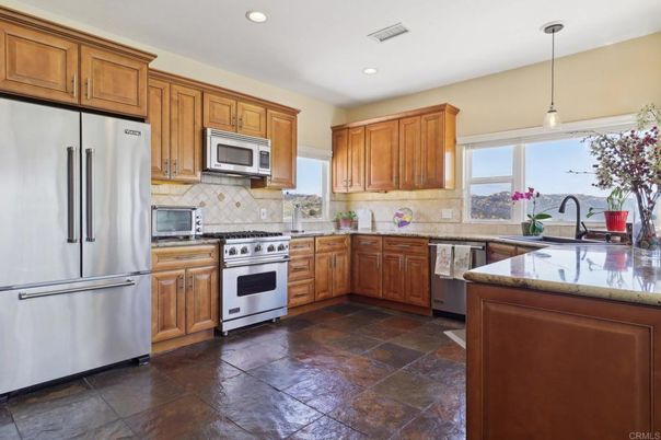 Interior, Kitchen, Pendant Lights, Recessed Lighting, Stainless Steel Appliances