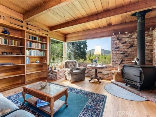 Fireplace, Interior, Living room, Stone Walls, Wooden Beams, Wooden Ceilings, Wood Texture Flooring