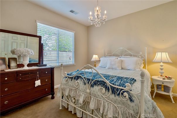 Bedroom, Chandelier, Interior