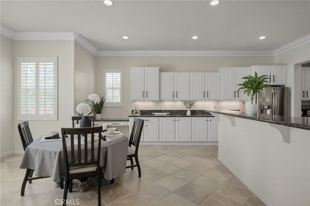 Dining room, Interior, Kitchen, Recessed Lighting, Stainless Steel Appliances