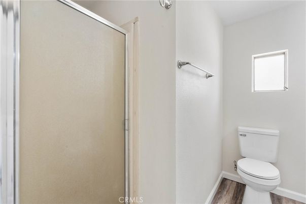 Bathroom, Glass Shower, Interior, Wood Texture Flooring