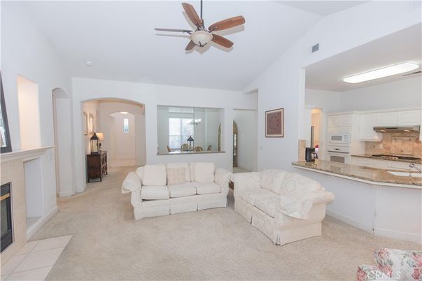 Fireplace, Interior, Kitchen, Living room