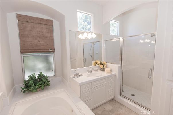 Bathroom, Dual Sink Vanities, Glass Shower, Interior, Tile Countertops