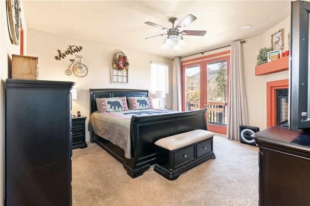 Bedroom, Fireplace, Interior