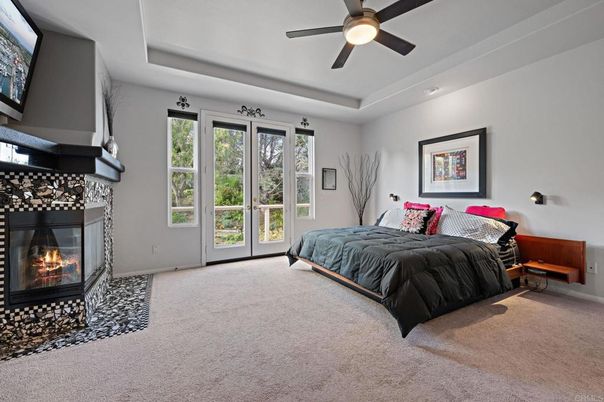 Bedroom, Fireplace, Interior, Recessed Lighting