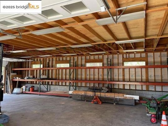 Garage, Interior, Wooden Beams, Wooden Ceilings